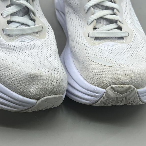 Hoka One One Bondi 8 Running Shoes Women Size 9 White Mesh Comfort Low Sneakers - Picture 10 of 10